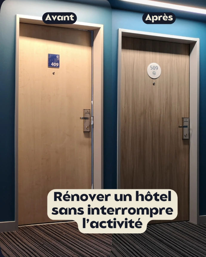 Rénovation hôtel avant après